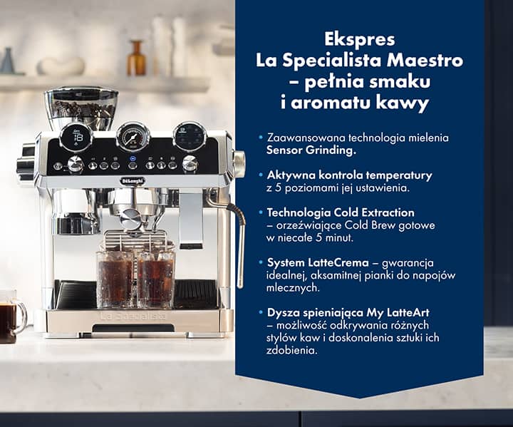 Ekspres La Specialista Maestro – pełnia smaku i aromatu kawy - infografika