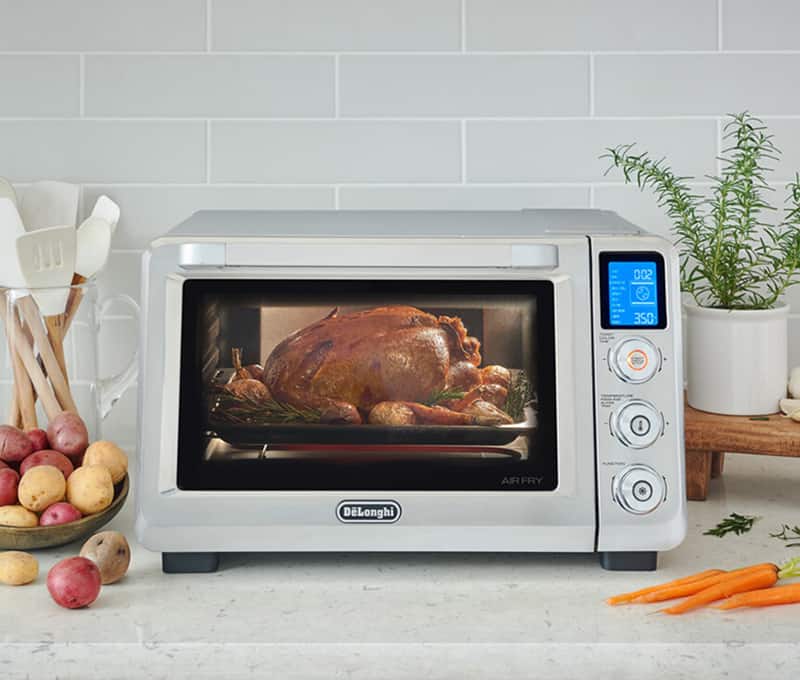 Cook 40% faster than a full-sized oven.