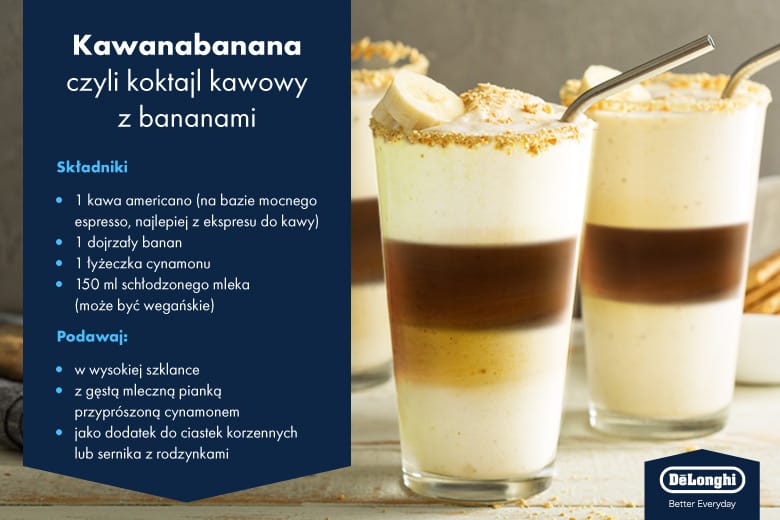 Kawanabanana czyli koktajl kawowy z bananami - infografika