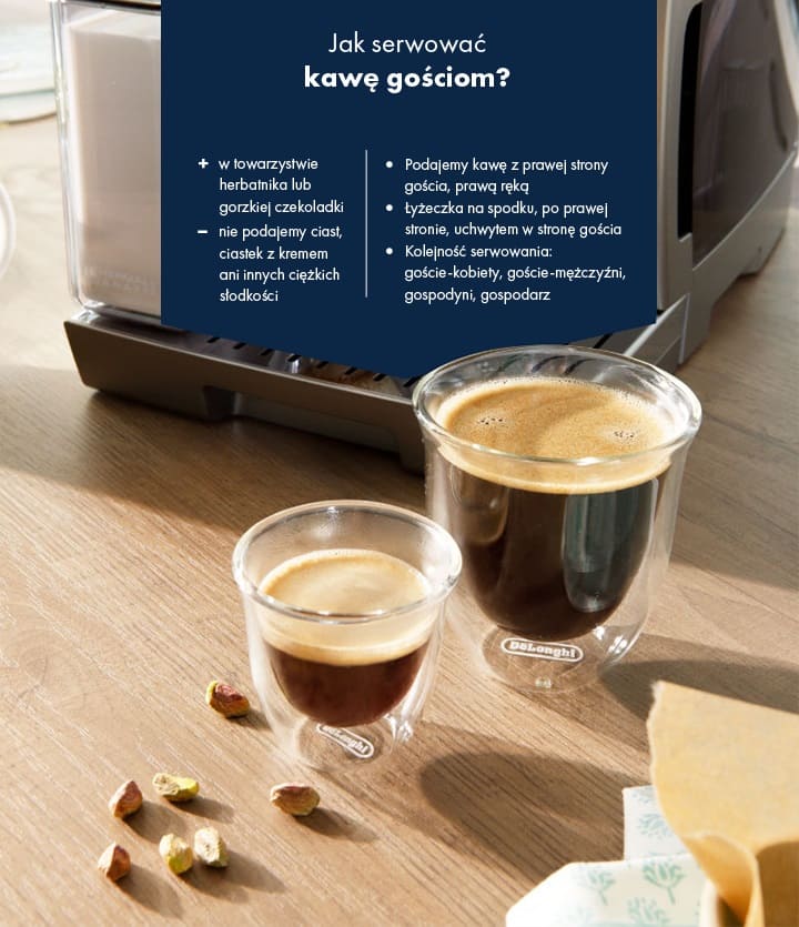 Jak serwować kawę gościom? Infografika